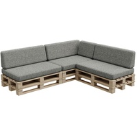 Gutekissen®, Palettenkissen, Palletenpolster, Gartenkissen, Palettenauflagen, Sofa, Kissen, Polster, Auflagen Indoor Outdoor PFBG (3X Set (120x80 + 120x35), Dunkelgrau)