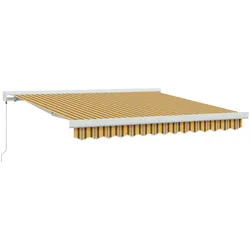 vidaXL Manuelle einziehbare Markise mit Mehrfarbenstreifen 350x250 cm