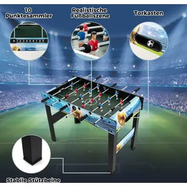 Fantask COSTWAY Tischkicker, Kickertisch inkl. 14 Kicker und 2 Bällen, Punktezähler & abnehmbaren Beinen, Spieltisch für Erwachsene und Kinder, Tischfußball für Spielzimmer, Bar... Braun