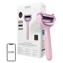 geske 9-In-1 Nadel-Mesotherapie-Roller für Gesicht und Körper Mit Anwendung (Pink) | Rosa