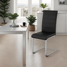Tectake tectake® Schwingstühle Kunstleder 2er Setschwarz