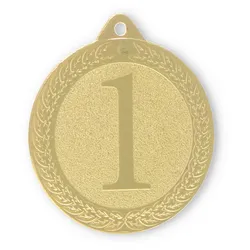 Motivmedaille Zahl goldfarben