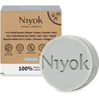 Niyok 4 in 1 feste Dusche Körper + Haare + Gesicht + Bart 80 g