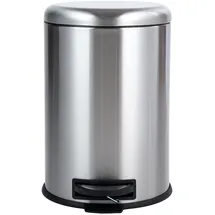 Amazon Basics Rund Tret-Mülleimer 20 l Silberfarben