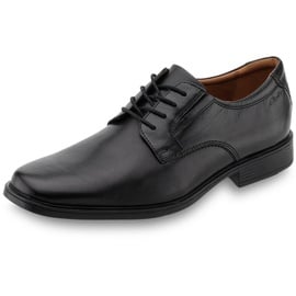 CLARKS Tilden Plain Derby, Schwarzes Leder, 42.5 EU