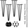 Relaxdays 4er Set, Hairpin Legs, mit 3 Streben, Metall, Haarnadel Tischbein für Hocker, Tisch & Schrank, 40 cm hoch, Schwarz