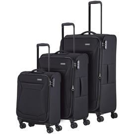 Travelite 4-Rad Koffer Set Weichschale, Größen L/M/S, Serie CHIOS Trolley Set in zeitloser Optik, Handgepäck erfüllt IATA Bordgepäck Maß