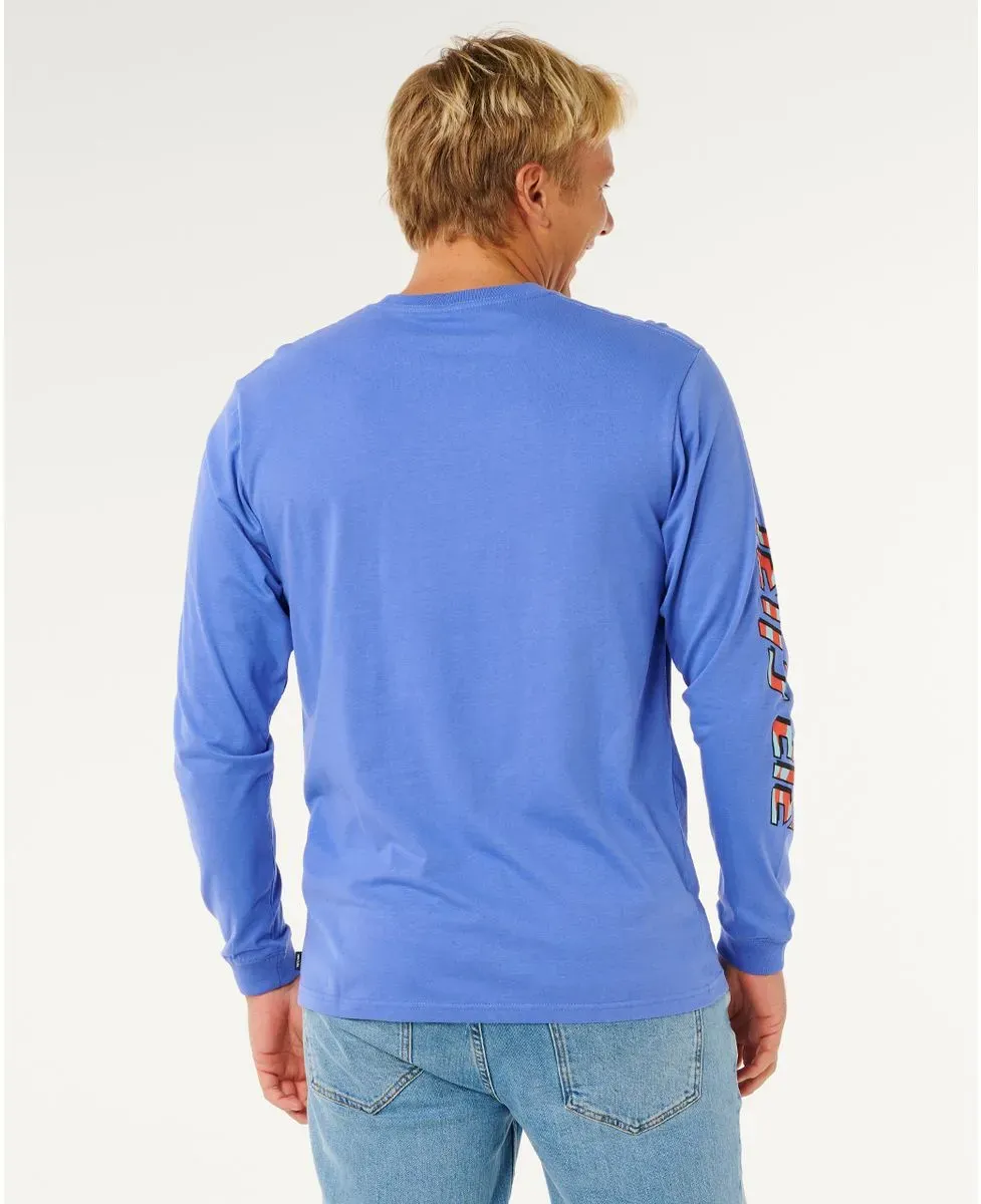 RipCurl Fade OUT Icon Long Sleeve Tee blue haze (4379) M