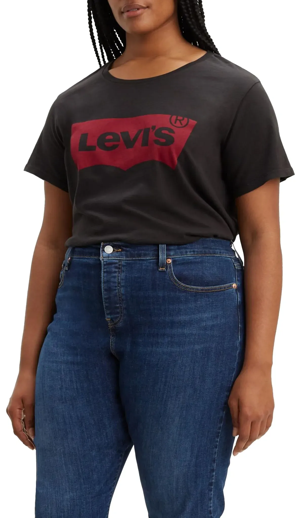 Levi's Damen Plus Size Perfect Tee T-Shirt, Stonewashed Black, 3XL