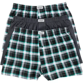 bonprix Boxershorts (Packung, 3-St) lockere Passform, aus Baumwolle, Jersey-Qualität, 3er Pack grau|schwarz 6
