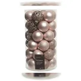 Kaemingk Weihnachtskugeln Kunststoff Ornamente 6 cm 37 Stück rosa