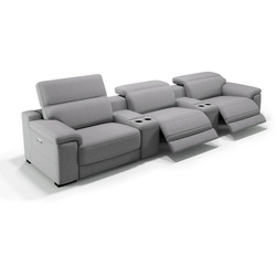 Stoff Kino Couch 3-Sitzer SORA mit Verstellung - Beige