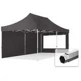TOOLPORT Faltpavillon 3 x 6 m inkl. 2 Seitenteile Grau