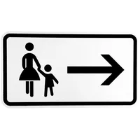 BauSupermarkt24 ORIGINAL Verkehrsschild Nr. 1000-22" Fußgänger Gehweg rechts gegenüber