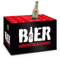 itenga Adventskalender Aufsatz für Bierkasten Männer Adventskalender zum Selber Befüllen Bieradventskalender rot schwarz