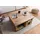 MASSIVMOEBEL24.DE RAILWAY Beige Mangoholz 90 x 45 x 90 cm