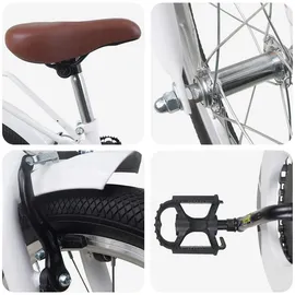 vidaXL Kinderfahrrad 18 Zoll RH 0 cm weiß