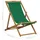 vidaXL Strandstuhl Klappbar Massivholz Teak Grün