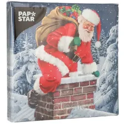 300 Servietten, 3-lagig 1/4-Falz 33 cm x 33 cm `Down the Chimney`