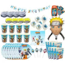 Chaks Naruto - Kindergeburtstags-Set (69-teilig) Teller Becher Dekoration Geburtstag