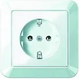 Merten SCHUKO-Steckdose pws/gl volle Abdeckplatte, MEG2301-1019