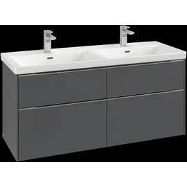 Villeroy & Boch Waschbeckenunterschrank 4 Auszüge 127,2 x 57,6 x 47,8 cm Wine Red