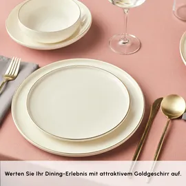 KARACA Stream Bone Meridian Tafelservice 24-tlg. weiß/gold