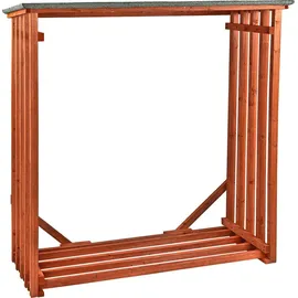 DEMA Brennholzregal Holz bis 40 cm Holz Länge Braun