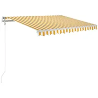 VidaXL Gelenkarmmarkise 300 x 250 cm gelb/weiß
