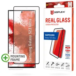 DISPLEX Real Glasschutzfolie 3D für Samsung Galaxy S23 Ultra