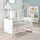 roba Hausbett 70x 140 cm - Babybett umbaubar zum Kinder/Juniorbett - Höhenverstellbar - 3 Schlupfstäbe - Gitterbett in Rahmenoptik aus Buche natur/Holz weiß