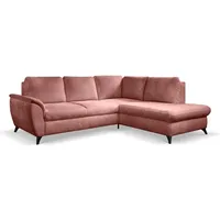 Ecksofa Geneva Stoff Rosa