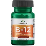 Swanson Vitamin B12 500 mcg, 30 Kapseln
