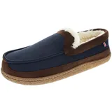 IZOD Klassische Mokassin-Hausschuhe für Herren, warm, weich, zum Reinschlüpfen, Marineblau, 47 EU - 47 EU
