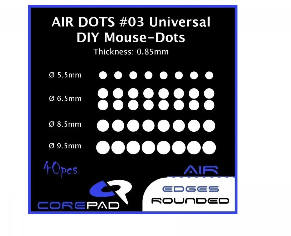 Corepad Dots AIR - Universal DIY - Ø 5.5/6.5/8.5/9.5mm - 0.85mm