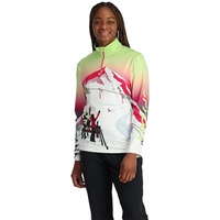 Spyder Sunset Zip T-Neck, Damen, Lime Ice, XS