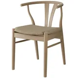 Hammel Furniture Stuhl Freja, Esszimmerstuhl, Wohnzimmerstuhl, Massivholz, gepolsterte Sitzfläche, versch. Farbvarianten beige