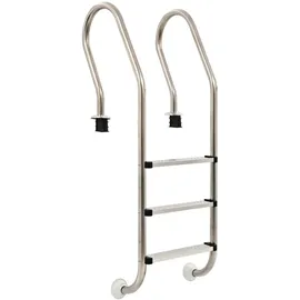 vidaXL Poolleiter 120 cm edelstahl 91733