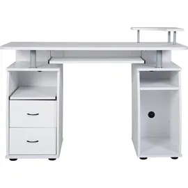 Costway Schreibtisch 120 x 55 x 76 cm Weiß