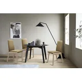 Polsterstuhl STRESSLESS "Laurel", beige (sand paloma, schwarz), B:57cm H:92cm T:59cm, Leder PALOMA: PALOMA ist ein durchgefärbtes Semianilin-Möbelleder mit natürlicher Narbung., Stühle, Polsterstuhl, Low Back, Größe M, mit abgerundeten Beinen in Schwarz