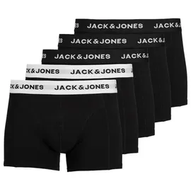 JACK & JONES Solid Boxershorts 5 Einheiten Black / Detail Black / White Wb XL