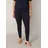 Base Level Curvy "Arnika", Damen, Gr. 48, Länge 29, blau (navy dunkelblau), Web, Obermaterial: 65% Viskose, 30% Polyamid, 5% Elasthan, unifarben, figurbetont knöchellang, Hosen Jeggings, mit Badge