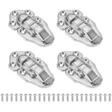 PATIKIL Retroschloss Entenschnabel-Knebelverschluss, 4er-Pack Kleine Metall-Vintage-Boxverschlüsse mit Montageschraube für Schmuckschrank Holzkistenhandwerk, Silber