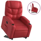 vidaXL Relaxsessel mit Aufstehhilfe Kunstleder 89 x 100 x 0 cm Rot