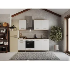 Respekta KS144VC Retro-Kühl-Gefrierkombination (213 l, 1450 mm hoch, Cream