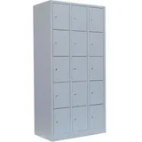 Classix Schließfachschrank lichtgrau X-520530, 15 Schließfächer 87,0 x 50,0 x 180,0 cm