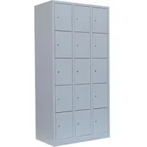 Classix Schließfachschrank lichtgrau X-520530, 15 Schließfächer 87,0 x 50,0 x 180,0 cm