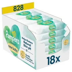 Pampers Feuchttücher Harmonie New Baby, 828 Tücher (18 x 46 Stk)