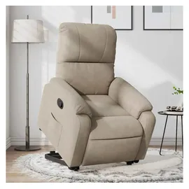 vidaXL Relaxsessel mit Aufstehhilfe Taupe Mikrofasergewebe