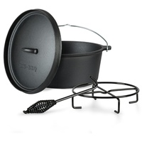 Klarstein Galloway Dutch Oven 9.0 BBQ-Topf Gusseisen Größe L / 9 qt